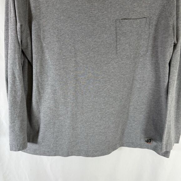 Duluth 40 Grit Shirt Men's XL Grey Long Sleeve Crew Neck Solid 100% Cotton - Picture 3 of 10